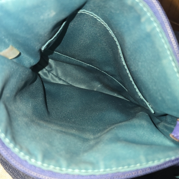 Coach PARK LEATHER SWINGPACK Blue Tourqoise Crossbody - Picture 3 of 3